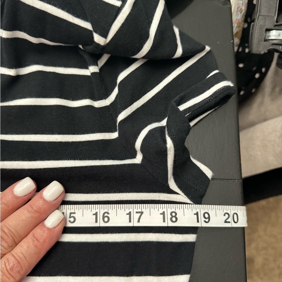 Ralph Lauren Striped Jersey Maxi Dress Black/White Size X-Large - Picture 6 of 7